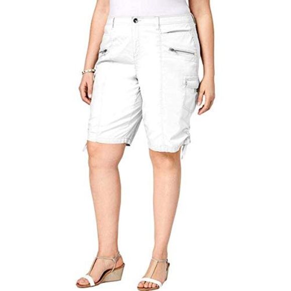 Style & Co Plus Size Zippered Cargo Shorts - Picture 2 of 4